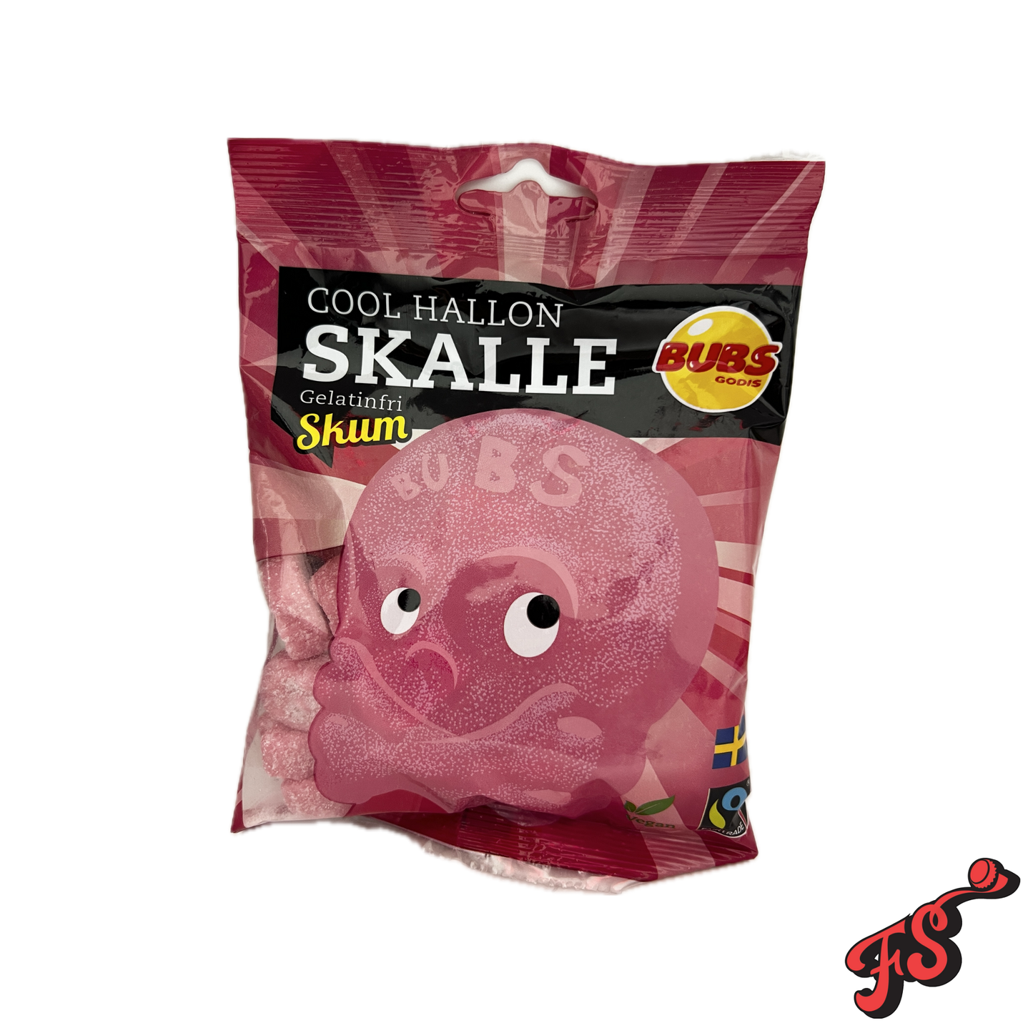 BUBS Cool Raspberry Skulls 90g (Sweden)
