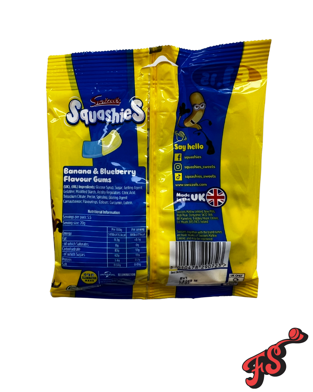 Swizzel's Squashies Blueberry & Banana flavor (UK)