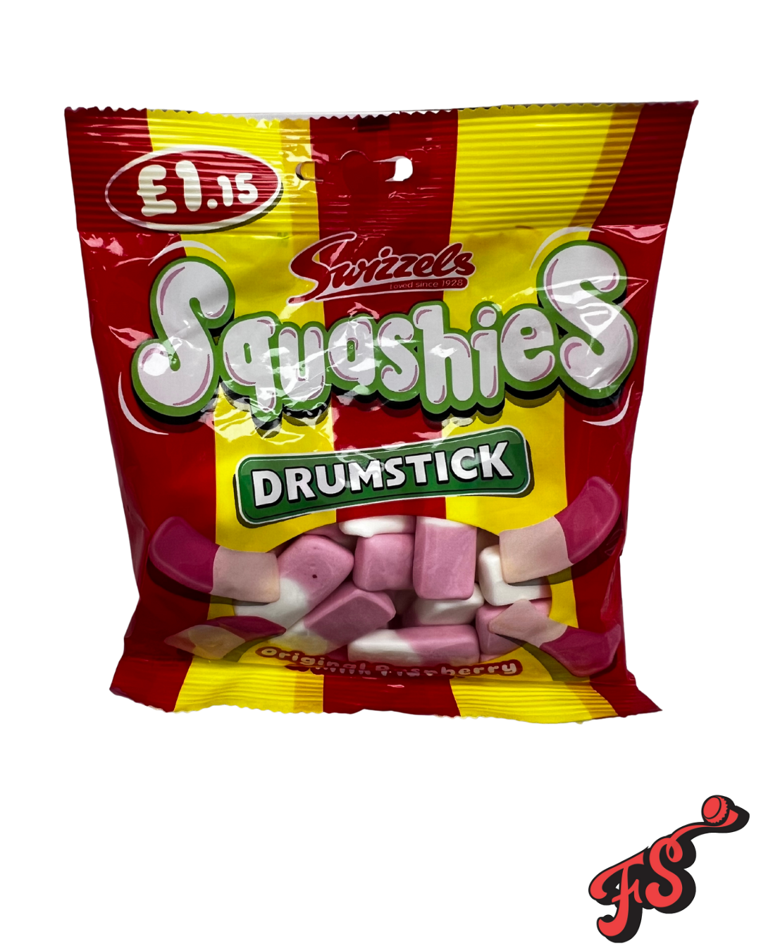 Swizzels Squashies Original Raspberry & Milk flavor (UK)