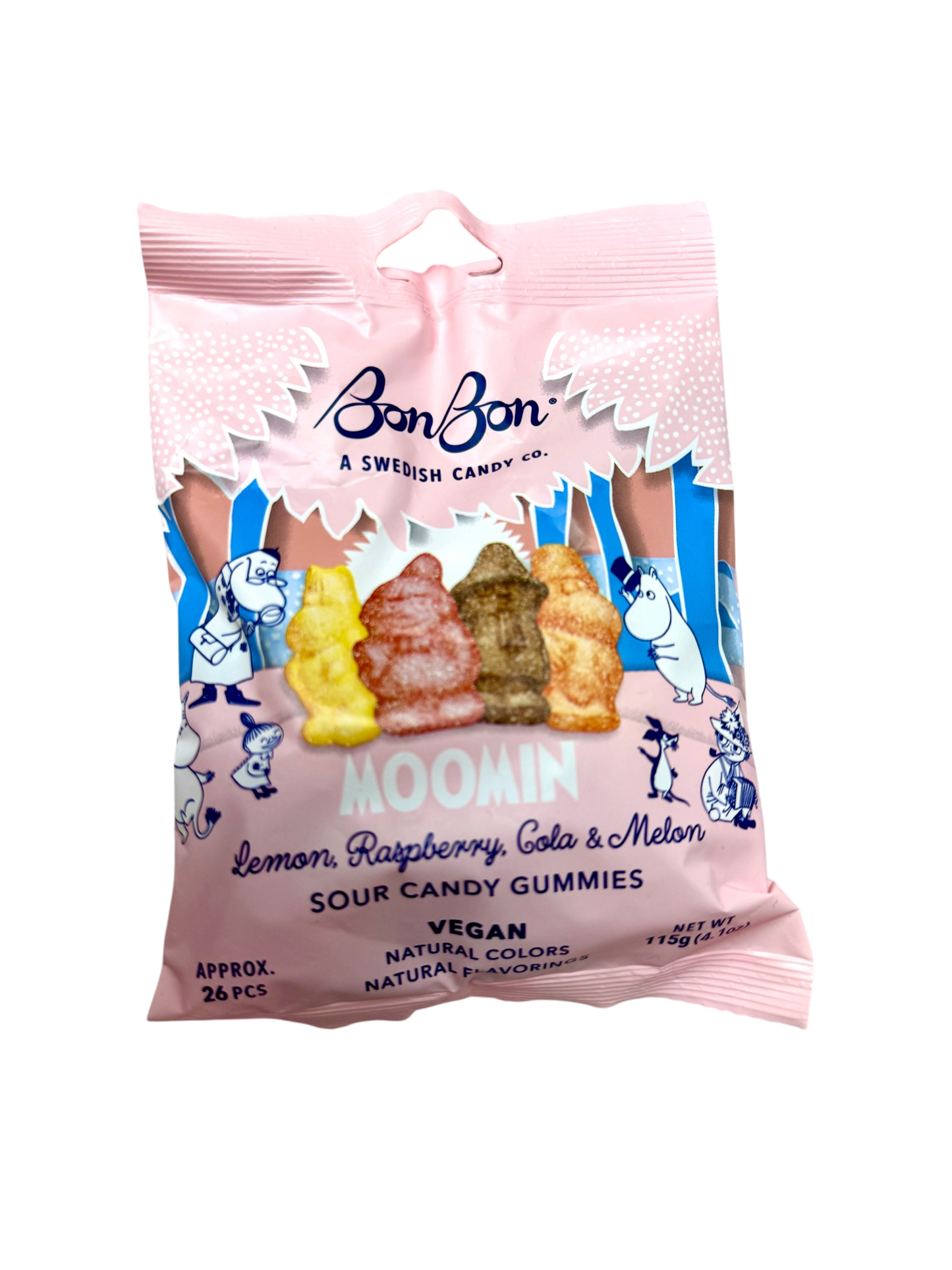 BonBon MOOMIN Gummies Lemon, Raspberry, Cola, and Melon Flavor