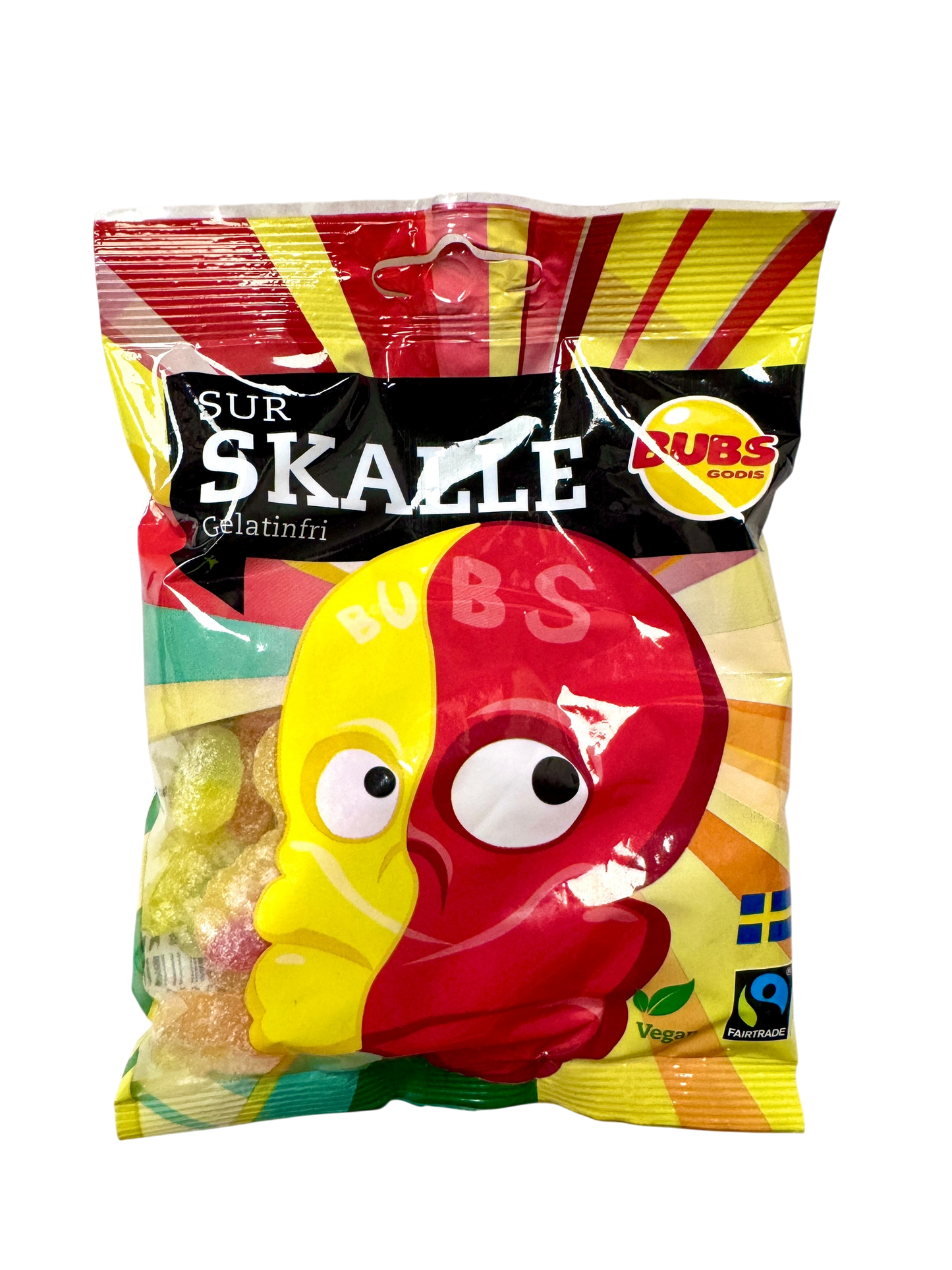 Bubs Godis Sur Skalle Gelatinfri