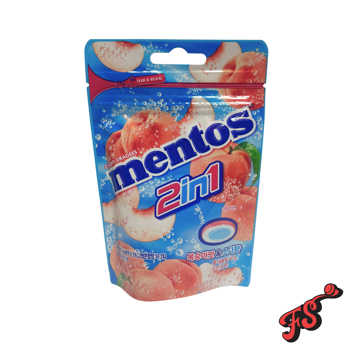 Mentos 2in1 Peach Yogurt 45g (Japan)