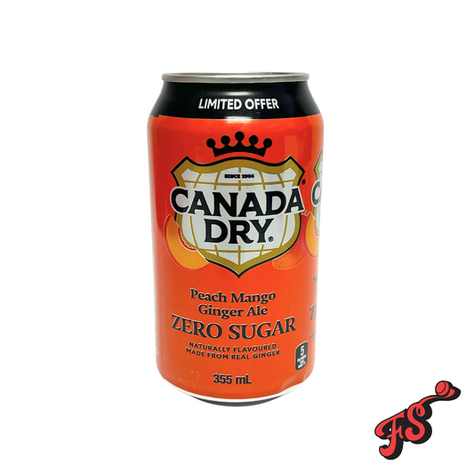 Canada Dry - Zero Sugar Peach Mango Ginger Ale LIMITED RELEASE (Canada)