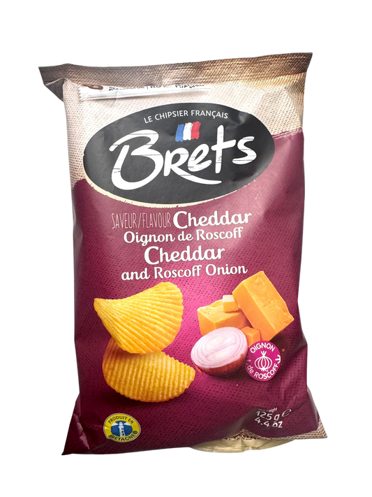 Brets Cheddar and Roscoff Onion Chips