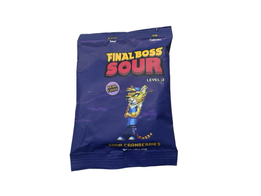 Final Boss Sour Level 3 Sour Cranberries - 4 oz