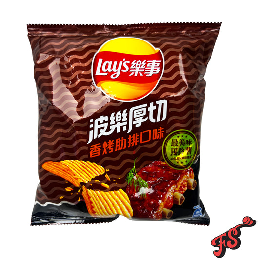 Lays Deep Ridged BBQ Ribs 34g (Taiwan)