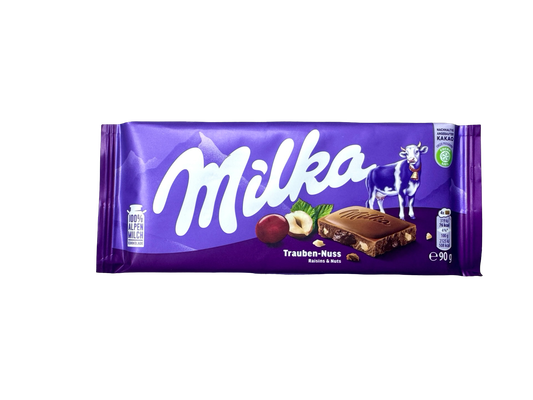 Milka Rasin and Nuts - Net Wt. 3.17 oz
