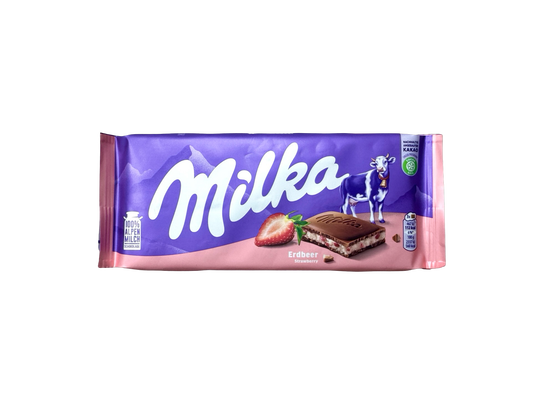 Milka Strawberry - Net Wt. 3.53 oz