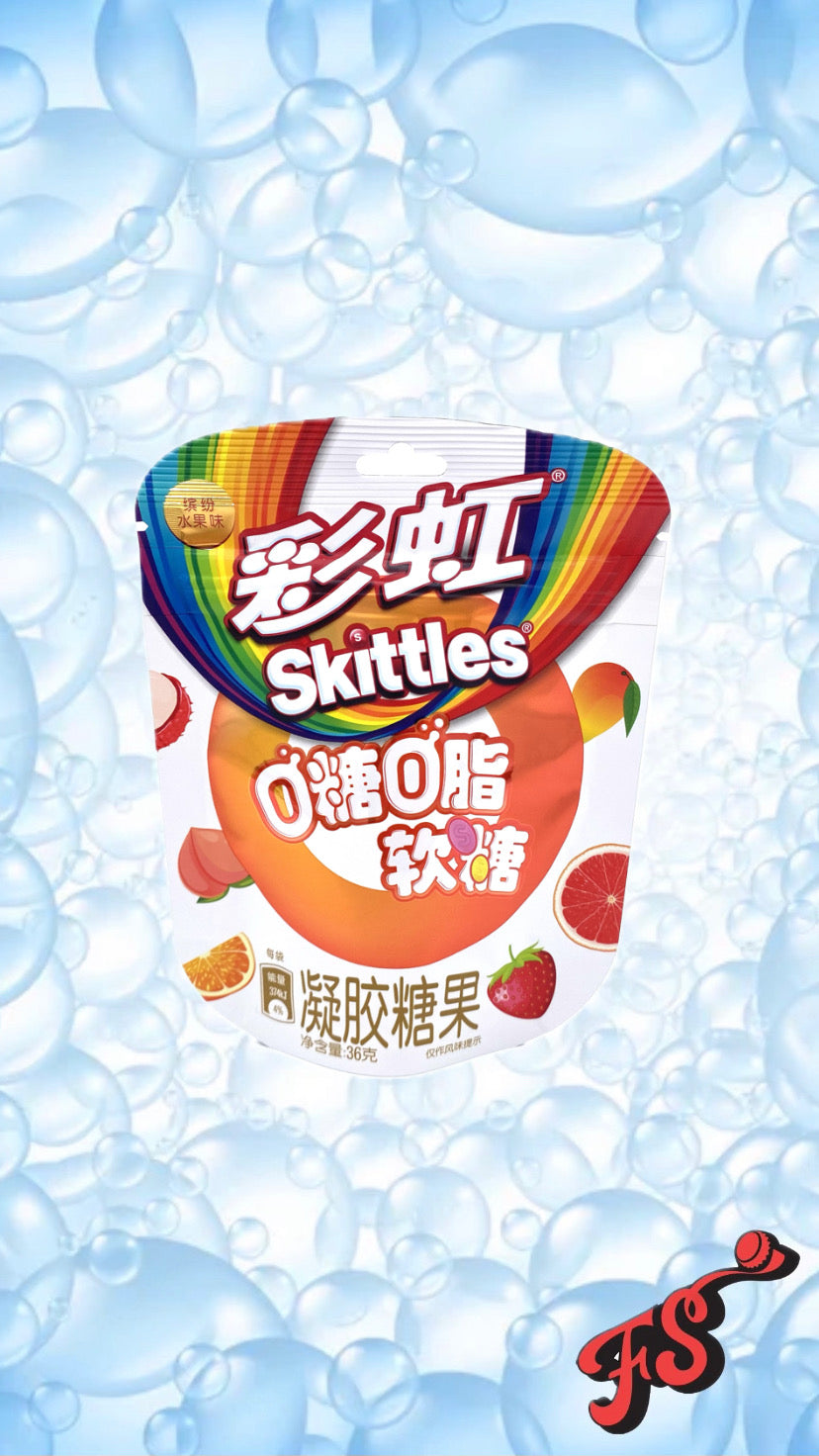 Skittles Gummies - Zero Sugar Fruit Mix (China) - Full Service Exotic Snack Boutique