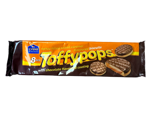 Lyons Toffypops Caramel Filled Biscuits - Net Wt. 4.23 oz