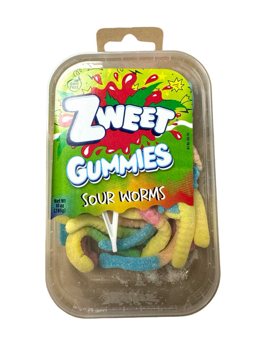 Zweet Gummies Sour Worms - Net Wt. 10 oz