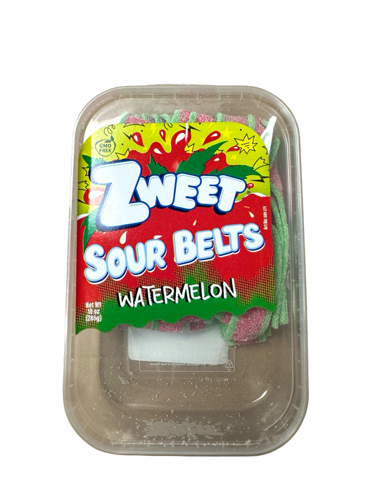 Zweet Sour Belts Watermelon - Net Wt. 10 oz